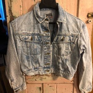Vintage crop style jean jacket